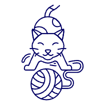 Cat Playing Wool Illustration from UX Line Set