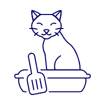 Cat Pooping Illustration from UX Line Set