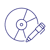 Cd Write Illustration from UX Line Set