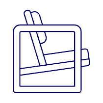 Blue Modern Chair Illustration from UX Line Set