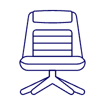 Brown Chair Sofa 2 Illustration from UX Line Set