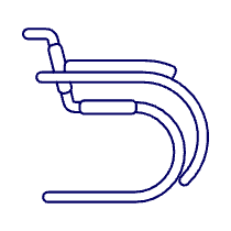 Modern Metallic Chair Illustration from UX Line Set