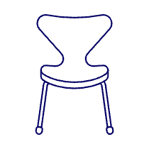White Chair Sofa Illustration from UX Line Set