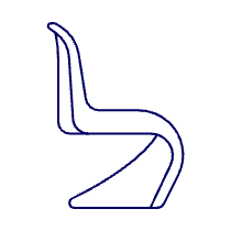 White Modern Chair Illustration from UX Line Set