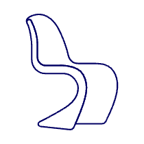 White Modern Chair Illustration from UX Line Set