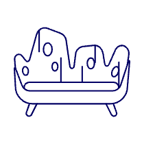 Wooden Sofa Illustration from UX Line Set
