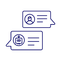Chatting With Bot 1 Illustration from UX Line Set