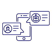 Chatting With Bot 2 Illustration from UX Line Set