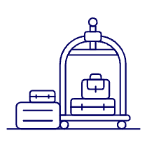 Trolley Baggage Illustration from UX Line Set
