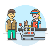 Cashier Checkout 1 Illustration from UX Colors Set