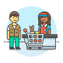 Cashier Checkout 2 Illustration from UX Colors Set