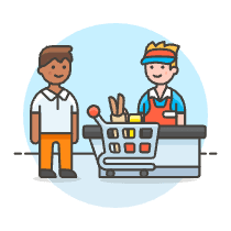 Cashier Checkout 3 Illustration from UX Colors Set