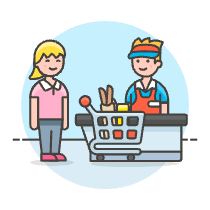Cashier Checkout 4 Illustration from UX Colors Set