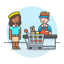 Cashier Checkout 5 Illustration from UX Colors Set