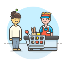 Cashier Checkout 6 Illustration from UX Colors Set