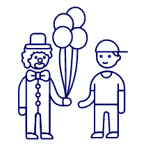 Clown Illustration from UX Line Set