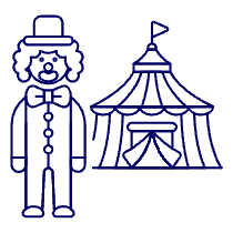 Clown Fair Illustration from UX Line Set