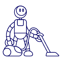 Cleaning Robot 2 Illustration from UX Line Set