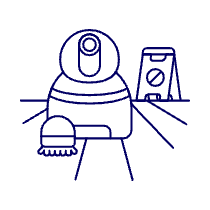 Cleaning Robot Illustration from UX Line Set