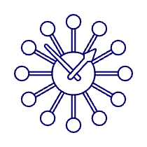 Modern Wall Clock Illustration from UX Line Set