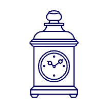 Vintage Desk Clock Illustration from UX Line Set