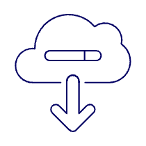 Cloud Downloading Illustration from UX Line Set