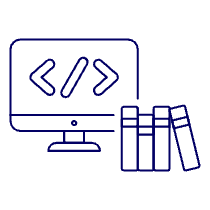 Coding Books Illustration from UX Line Set