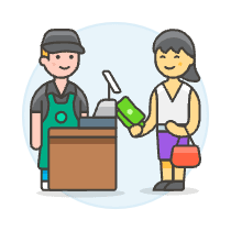 Cashier 1 Illustration from UX Colors Set