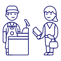 Cashier 1 Illustration from UX Line Set