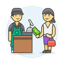 Cashier 2 Illustration from UX Colors Set