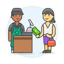 Cashier 3 Illustration from UX Colors Set