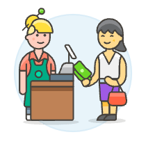 Cashier 4 Illustration from UX Colors Set
