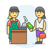 Cashier 5 Illustration from UX Colors Set
