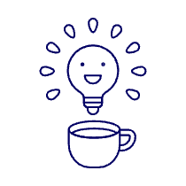 Coffee Idea Sparking Illustration from UX Line Set