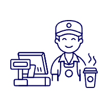 Coffee Shop Cashier 1 1 Illustration from UX Line Set