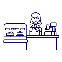 Coffee Shop Cashier 2 2 Illustration from UX Line Set