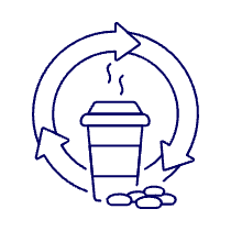 Ecosystem Friendly Cup Illustration from UX Line Set