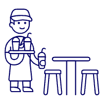 Waiter 1 Illustration from UX Line Set