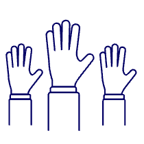 Raise Hands Illustration from UX Line Set