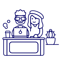 Work Desk 2 Illustration from UX Line Set