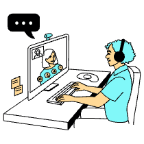 Communication Contact Video Illustration from London Set