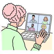 Communication Virtual Meeting Team Illustration from Bruxelles Set