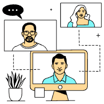 Facetime Meeting Illustration from London Set