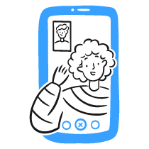 Facetime Video Call Illustration from Brooklyn Set
