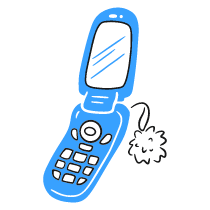 Flip Phone Illustration from Brooklyn Set