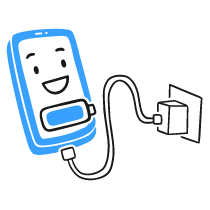 Phone Charging Illustration from Brooklyn Set