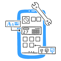 Phone Customization Illustration from Brooklyn Set