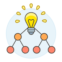 Lightbulb Mind Map Illustration from UX Colors Set