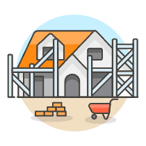 Building Site Illustration from UX Colors Set