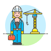 Crain Worker 6 Illustration from UX Colors Set